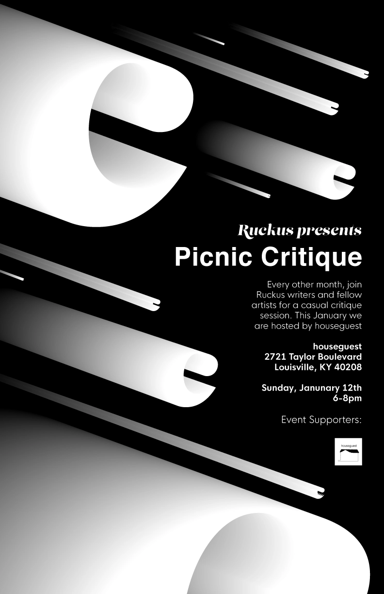 past event poster for a gathering titled picnic critique